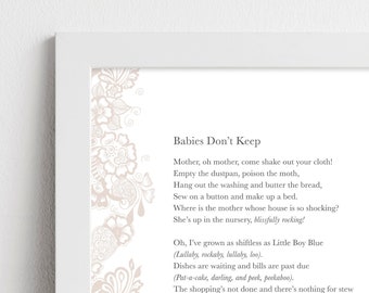 Babies Don't Keep - Downloadable Print