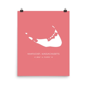 Nantucket Massachusetts Map Poster