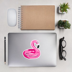 Flamingo Stickers/Die cut stickers/Tropical Sticker/Sticker Art /Bubble-free stickers