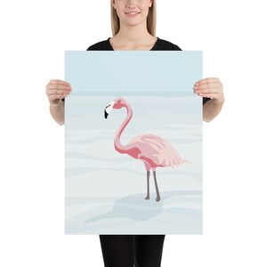 Flamingo Illustration Art Print/Beach Art/Tropical Art
