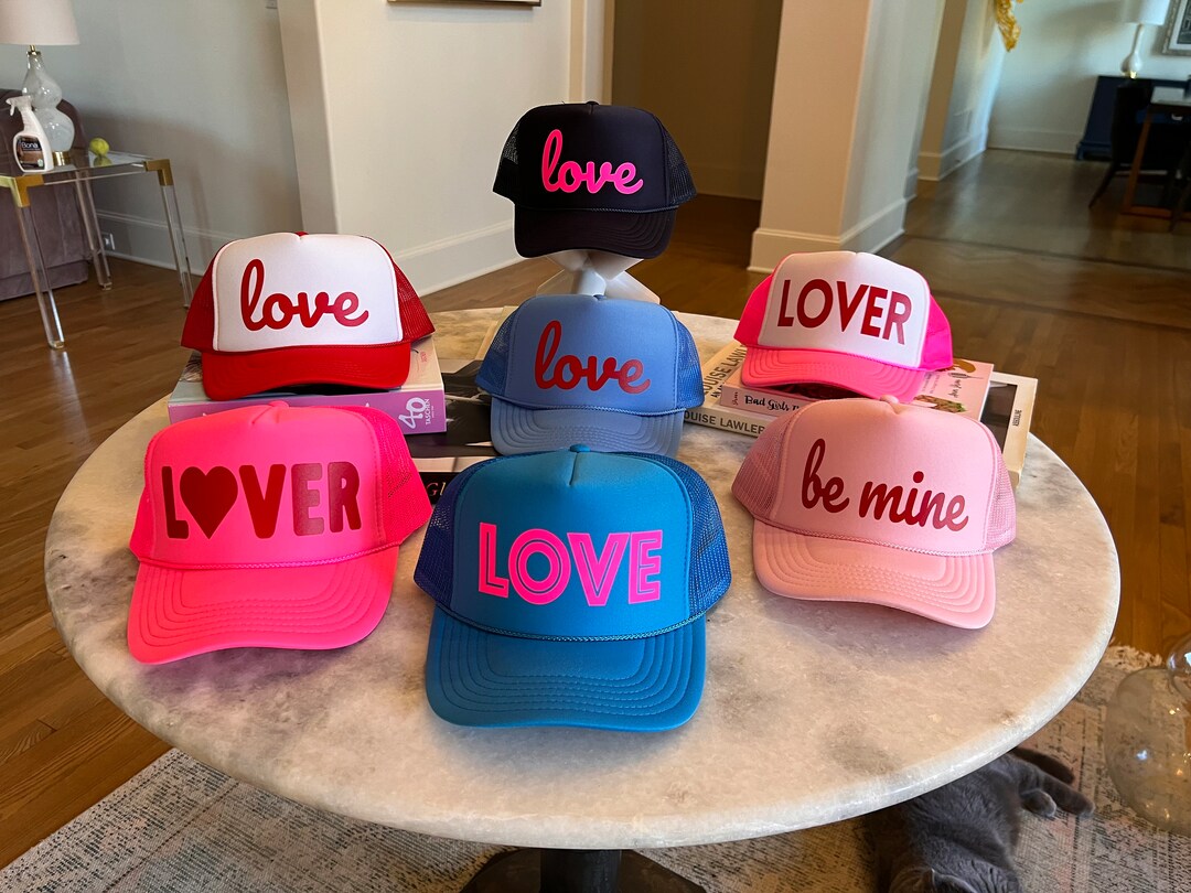 Valentine Trucker Hats, Love, Be Mine, Lover, Galentines, Heart - Etsy