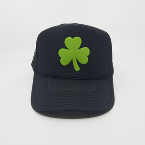 Shamrock Trucker Hat | St. Patrick&#39;s Day Cap | Irish Lucky Clover Hat | Green Mesh Snapback | Paddy&#39;s Day Gift