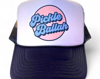 Funny Pickleball Trucker Hat – “Pickleballah” Foam Mesh Snapback Pickleball Gift