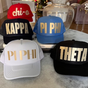 Custom Sorority Trucker Hat: Greek Life Gift