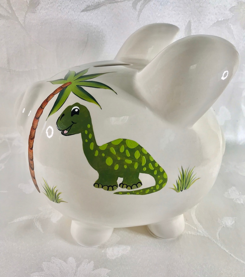 Dinosaur piggy bank large piggy bank ceramic bank gift for Etsy