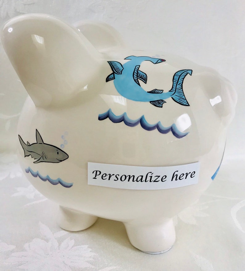 Shark piggy bank boys piggy bank Birthday gift | Etsy