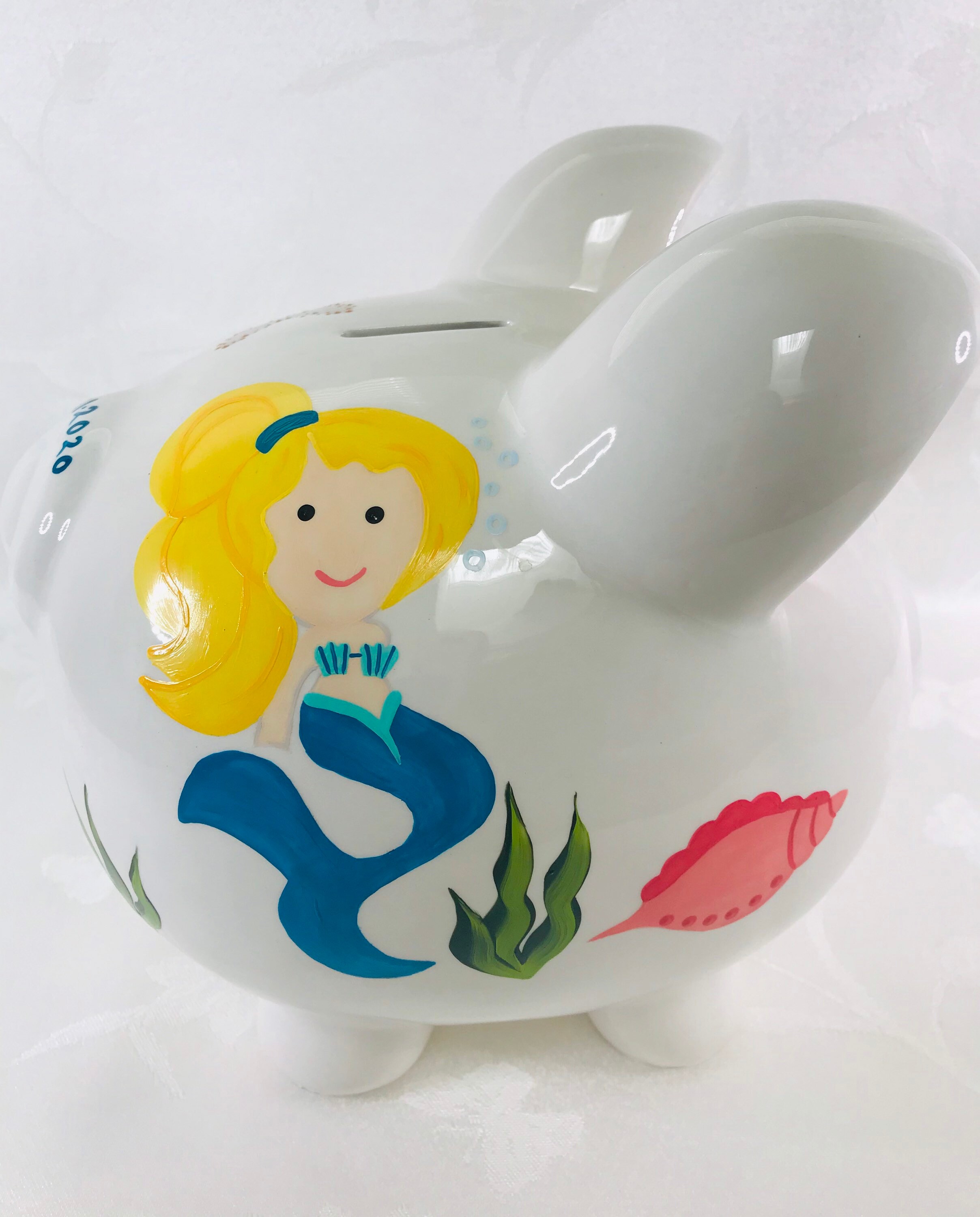 Mermaid piggy bank large piggy bank piggy bank for girl. Etsy