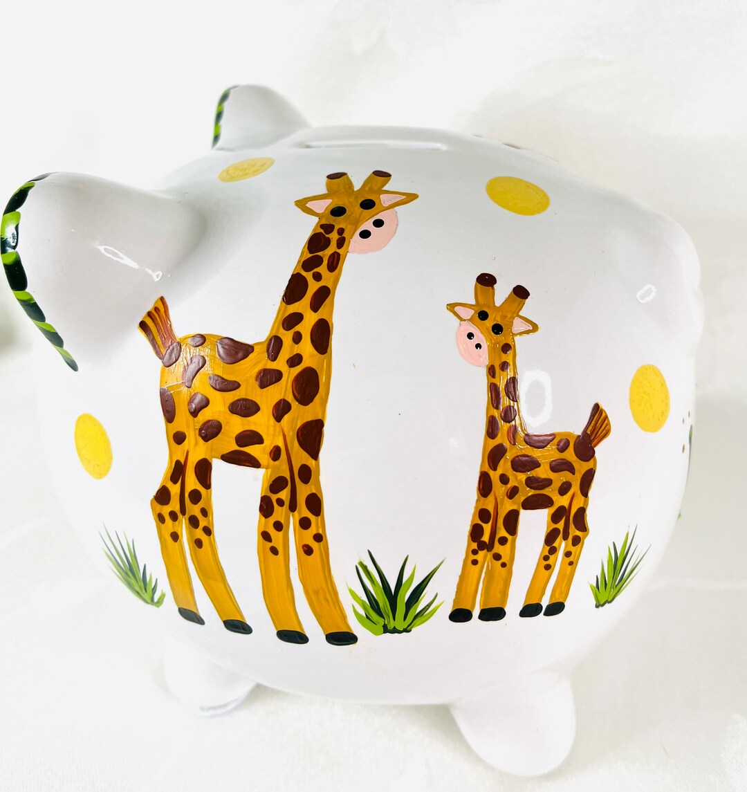 Piggy Banks, Giraffes, Personalized, Hand Painted.personalized Gift