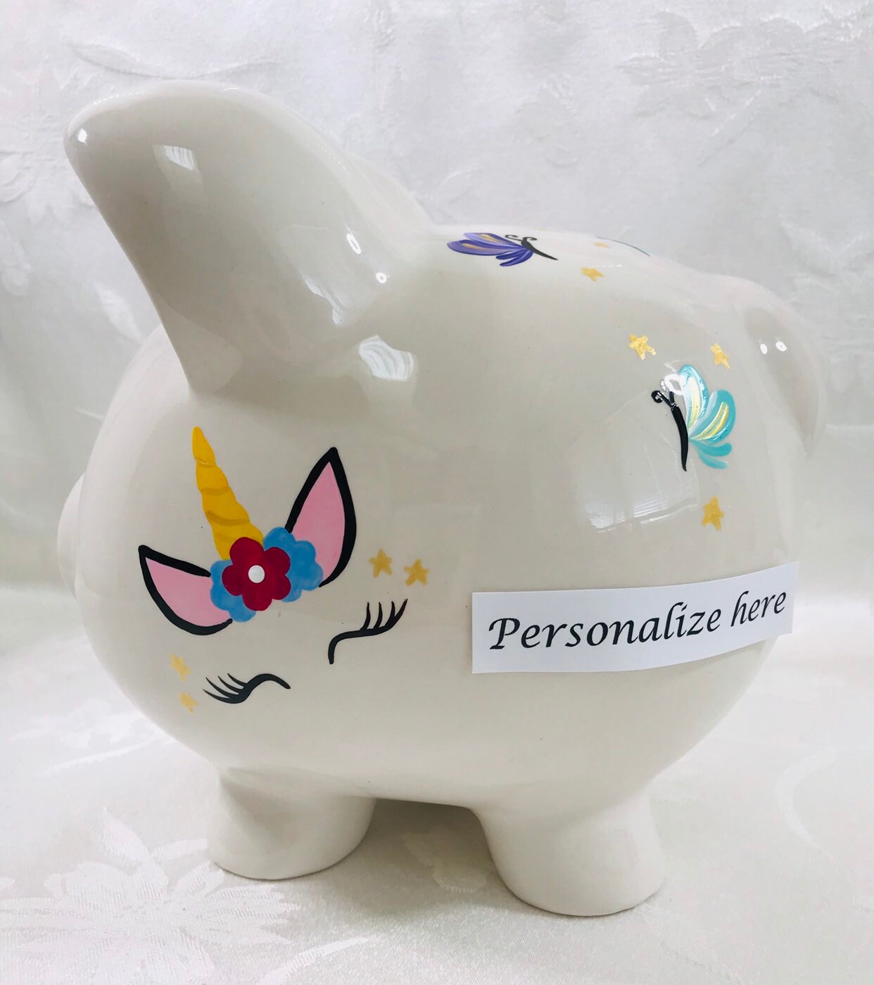 Unicorn piggy bank large piggy bank gift for girls unicorns Etsy