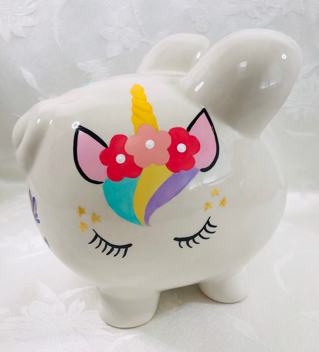 Unicorn piggy bank large piggy bank gift for girls unicorns Etsy
