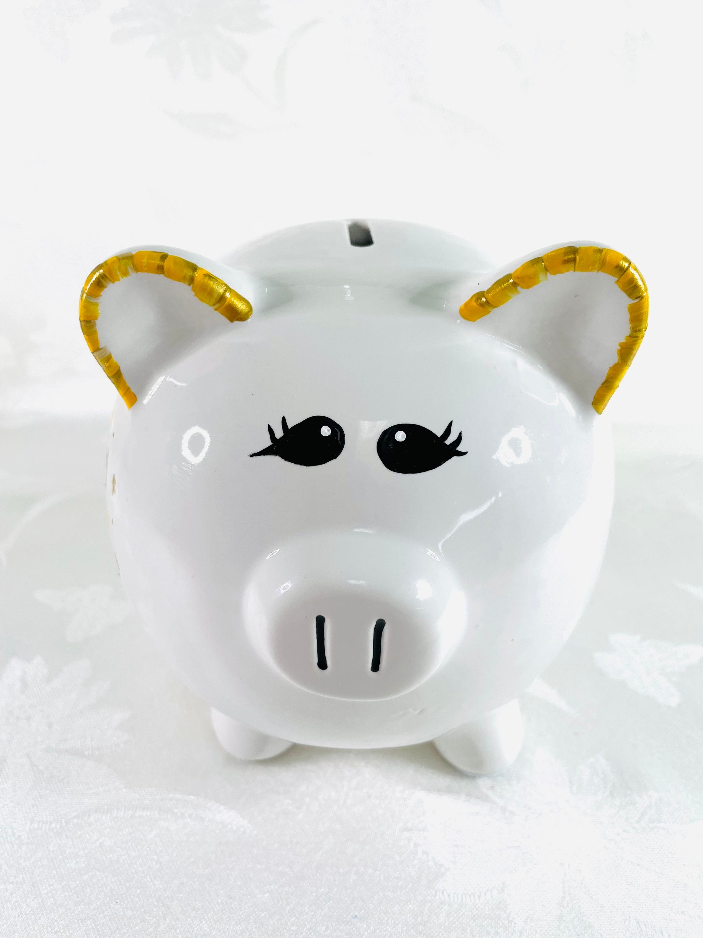 Piggy Bank Personalized Bank Moon Stars Hand Painted Etsy