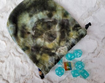 Ice Dyed Bamboo Velour Dice Bag | Stash Bag