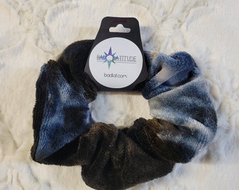 Bamboo Velour Tie Dye Scrunchie | Ice Dye Scrunchie |Festival Wear