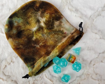 Ice Dyed Bamboo Velour Dice Bag | Stash Bag