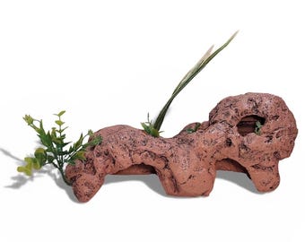 Multi-Level Stacked Large Reptile Hide |  Faux Stone Cave for Lizards, Snakes, Geckos and More