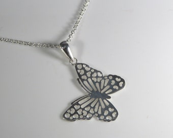 Sterling silver butterfly necklace, 925 butterfly necklace, silver butterfly necklace, Mother’s Day gift, silver butterfly , birthday gift