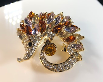 Broche hérisson zircone cubique, broche animal, broche hérisson, broche en cristal, broche zircone cubique, broche strass