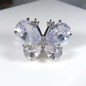 Butterfly cubic zirconia brooch , butterfly brooch, insect brooch, crystal brooch, cubic zirconia brooch , diamante brooch