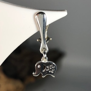 Elephant sterling silver , clip on earrings. Clip on earrings, sterling silver clip earrings