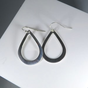 Sterling silver large teardrop earrings, silver teardrop earrings, large teardrop earrings, 925 silver earrings, dangle earrings