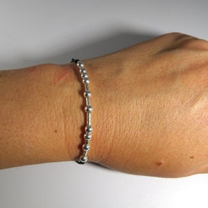 Sterling silver morse code bracelet, custom morse code bracelet, Birthday gift, secret message bracelet,personalised bracelet, Christmas image 7