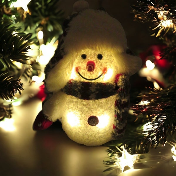 Light up snowman decoration, lighted Christmas decoration, light up snowman freestanding indoor lighted decoration, battery light up snowman