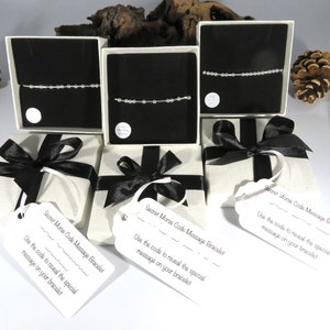 Sterling silver morse code bracelet, custom morse code bracelet, Birthday gift, secret message bracelet,personalised bracelet, Christmas image 6