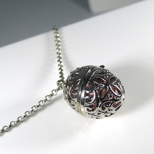Aroma cage pendant necklace, aroma necklace, fragrance necklace, cage necklace, aroma pendant, lava ball pendant