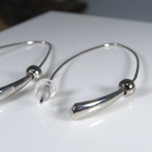 Sterling silver Geometric design earrings, silver earrings, 925 silver  earrings, 925 minimalist earrings, dainty silver earrings
