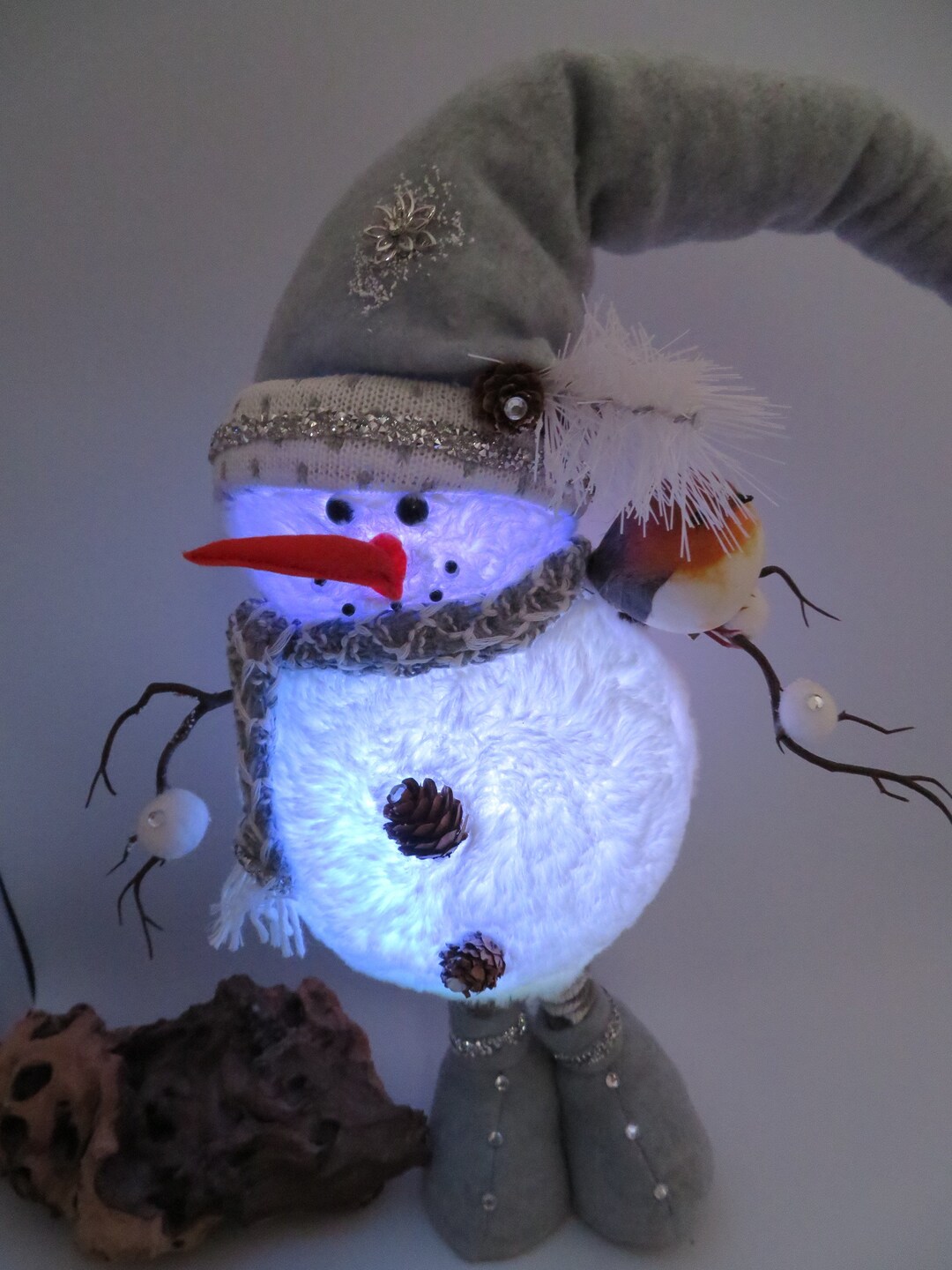 Light up Snowman, Freestanding Christmas Decoration, Light up