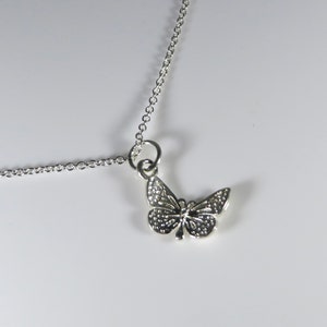 Sterling silver butterfly necklace, butterfly pendant, silver 925 butterfly necklace , silver butterfly, butterfly jewellery