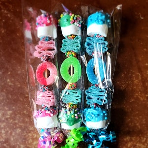 Candy Kabobs candy on a stick party favors candy skewers Kids party favor kabobs