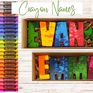 Personalized Crayon Name party favors kids craft gifts for kids crayon name gifts custom crayon kindergarten gift crayon name
