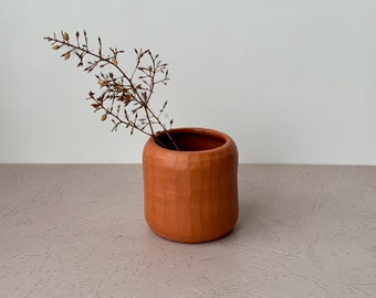 Burnished Terracotta Bud Vase