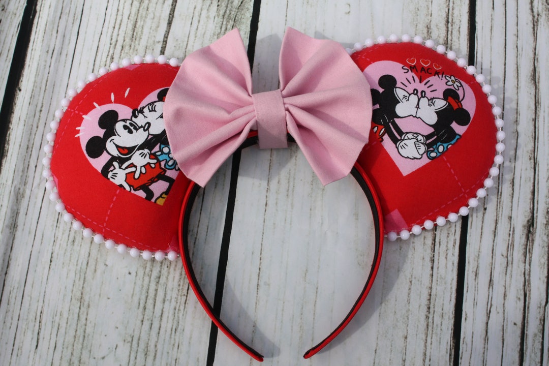 Disney Ears Mickey Ears Mickey and Minnie Valentine Ears Etsy