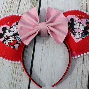 Disney Ears, Mickey Ears, Mickey and Minnie Valentine Ears