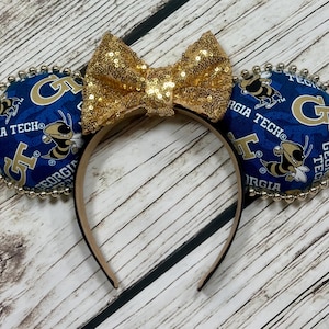 Disney Ears, Georgia Tech Ears, College Ears, Mickey Ears, Minnie Ears, Yellow Jacket Ears