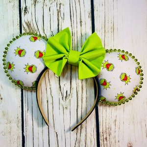 Kermit the Frog Ears: Handmade Muppet Ears with Green Bow