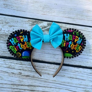 Birthday Ears, Disney Birthday Ears, Mickey Ears, Minnie Ears, Happy Birthday Ears