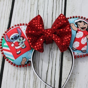 Disney Ears, Christmas Ears, Lilo and Stitch Christmas, Mickey Ears, Minnie Ears