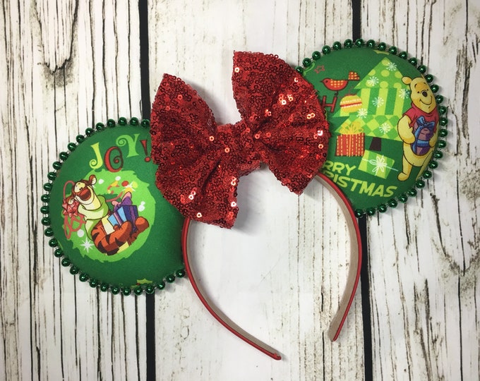 Disney Ears Christmas Ears Winnie the Pooh Ears Mickey Etsy