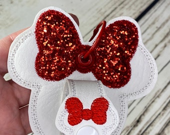 Red Glitter Minnie Ear Holder, Disney Parks Accessory