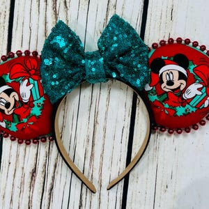 Disney Ears, Mickey Ears, Christmas Ears, Christmas Mickey Ears, Minnie Ears