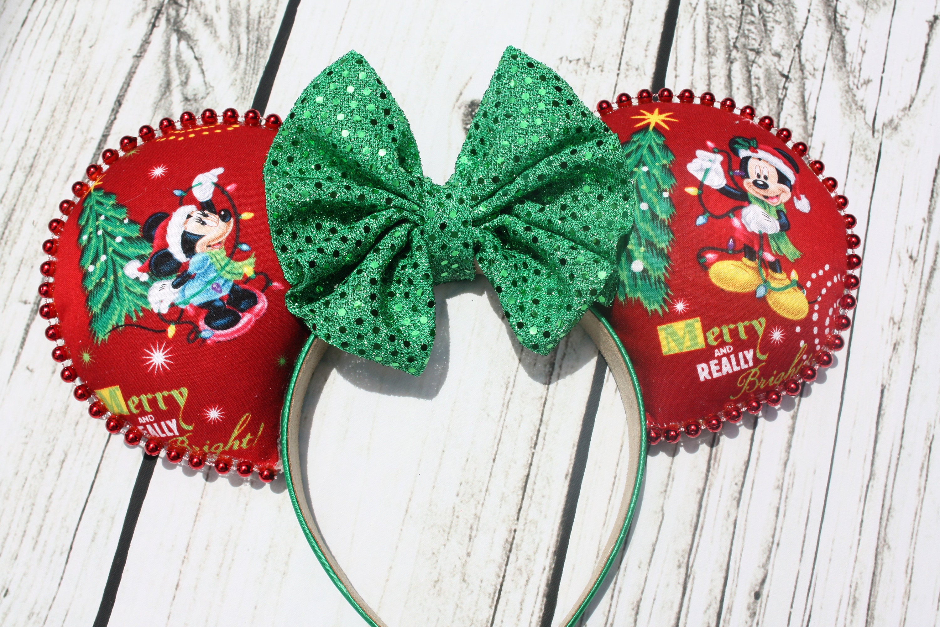 Disney Ears Christmas Ears Mickey Christmas Ears | Etsy