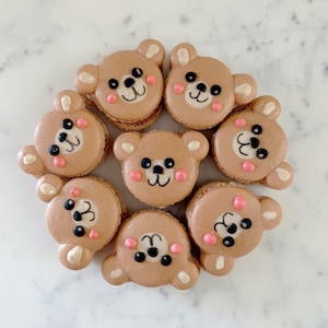 Teddy Bear French Macarons 5,10,15,20,25,30