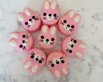 Easter Bunny Pink French macarons 5, 10,15
