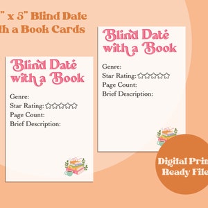 Blind Date mit einer Buchkarte, Digitaldruck, Bücherwurm, Buchpartygeschenke, Duschspiele, Brautdusche