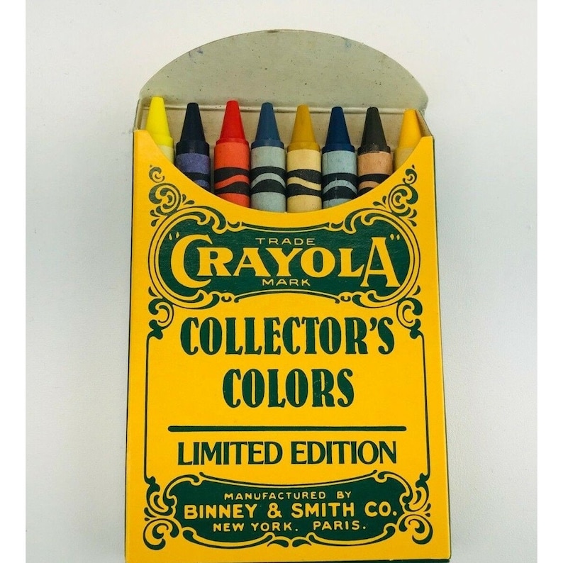 1991 Crayola Collectors Colors Limited Edition Crayons Tin Box Etsy