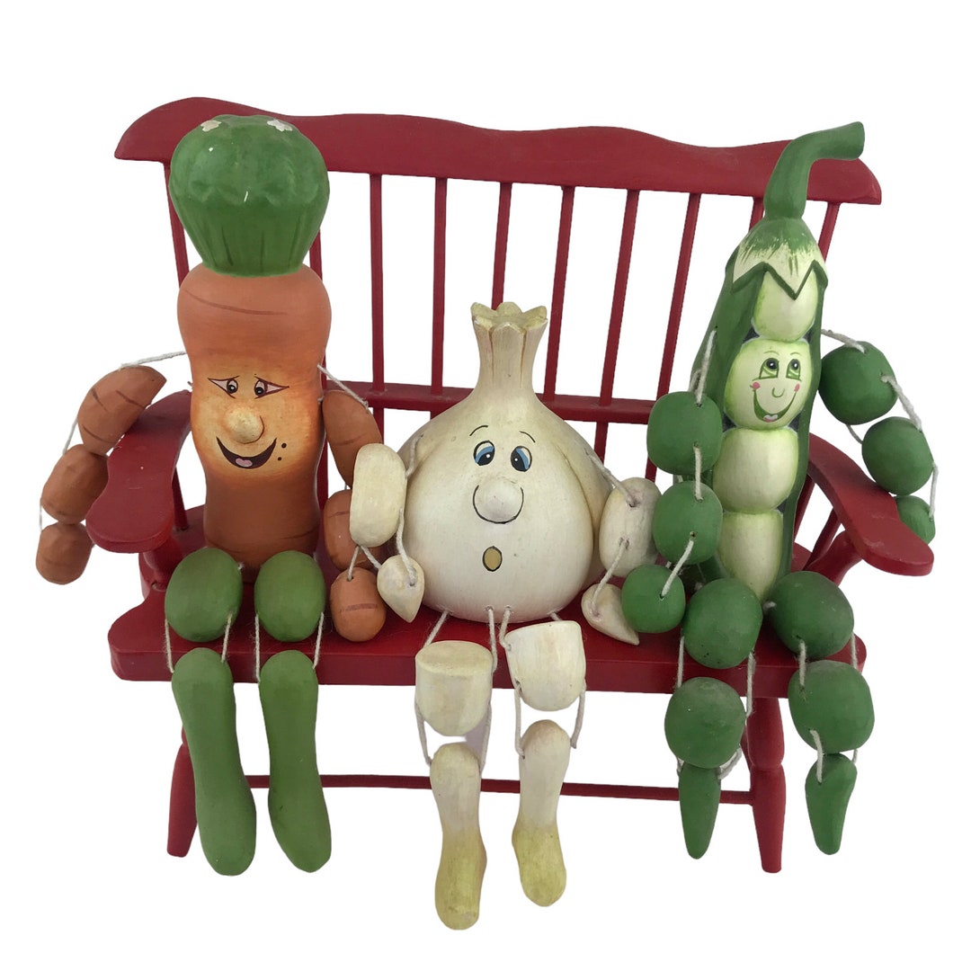 Anthropomorphic Vegetable Shelf Sitters Figurines Lot of 3 Etsy