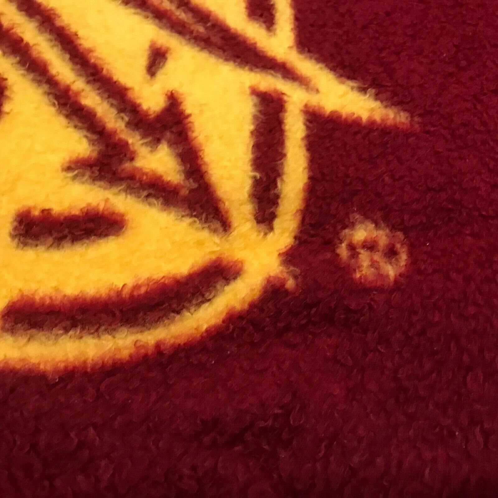ASU Biederlack Vintage Throw Blanket Sparky Sun Devil Maroon Etsy